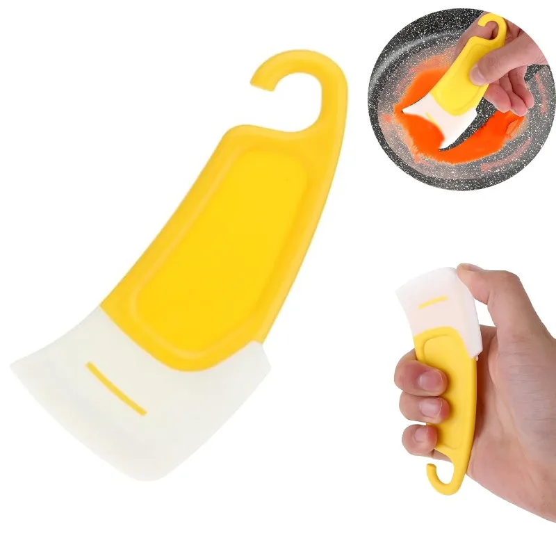 Multifunctional Silicone Scraper Soft Blade Pot Pan Dish Cleaning Spatula Food Residue Oil Stain Remover Kitchen Cleaning Tool