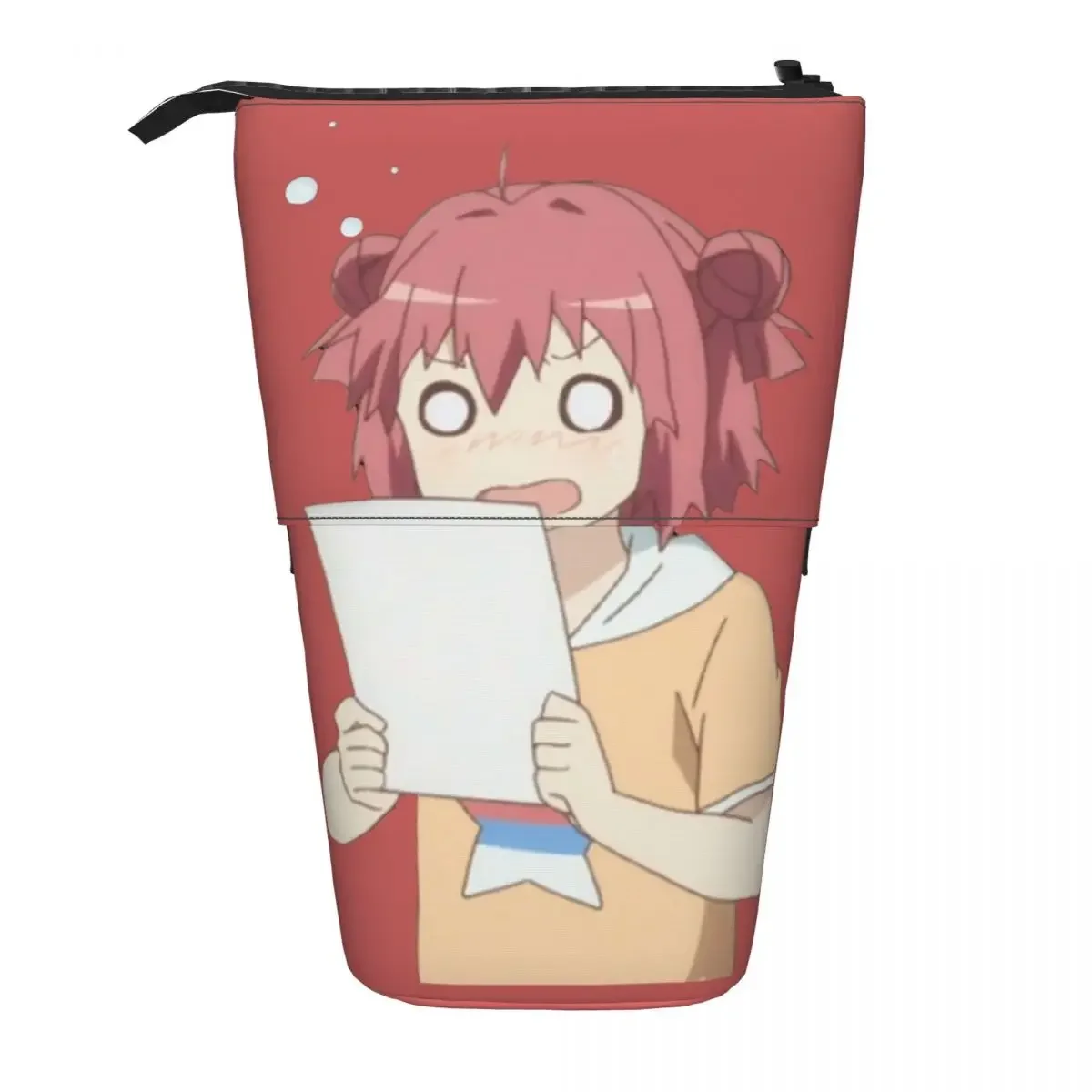 Estuche Reversible para Lápices de Akari del Anime Yuru Yuri, Bolsa para Lápices de Gran Capacidad, Caja para Lápices para Estudiantes Escolares
