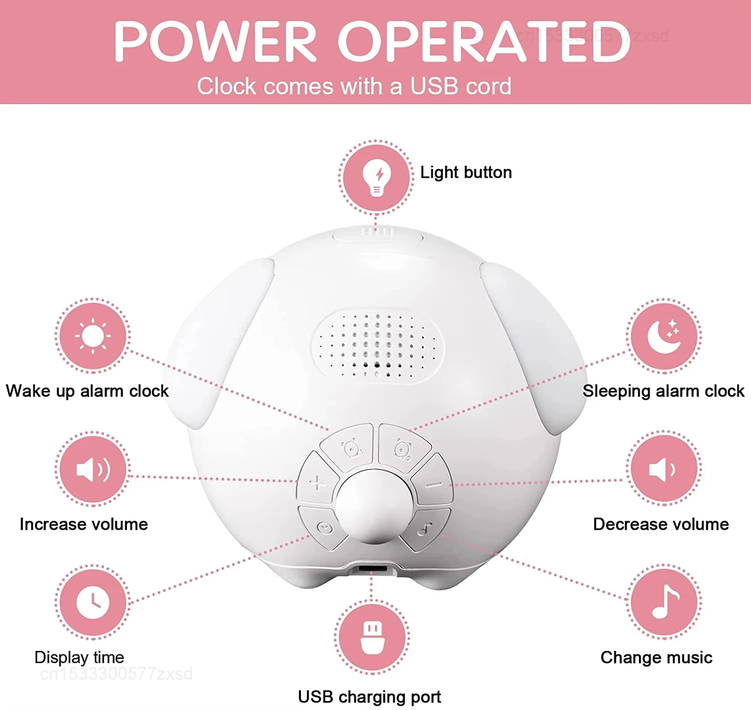 Child Alarm Clock Digital Emotion Table Clock WIth Light Living Room Bedroom Desktop Clock Cute Cartoon Alarm Clock for Kids