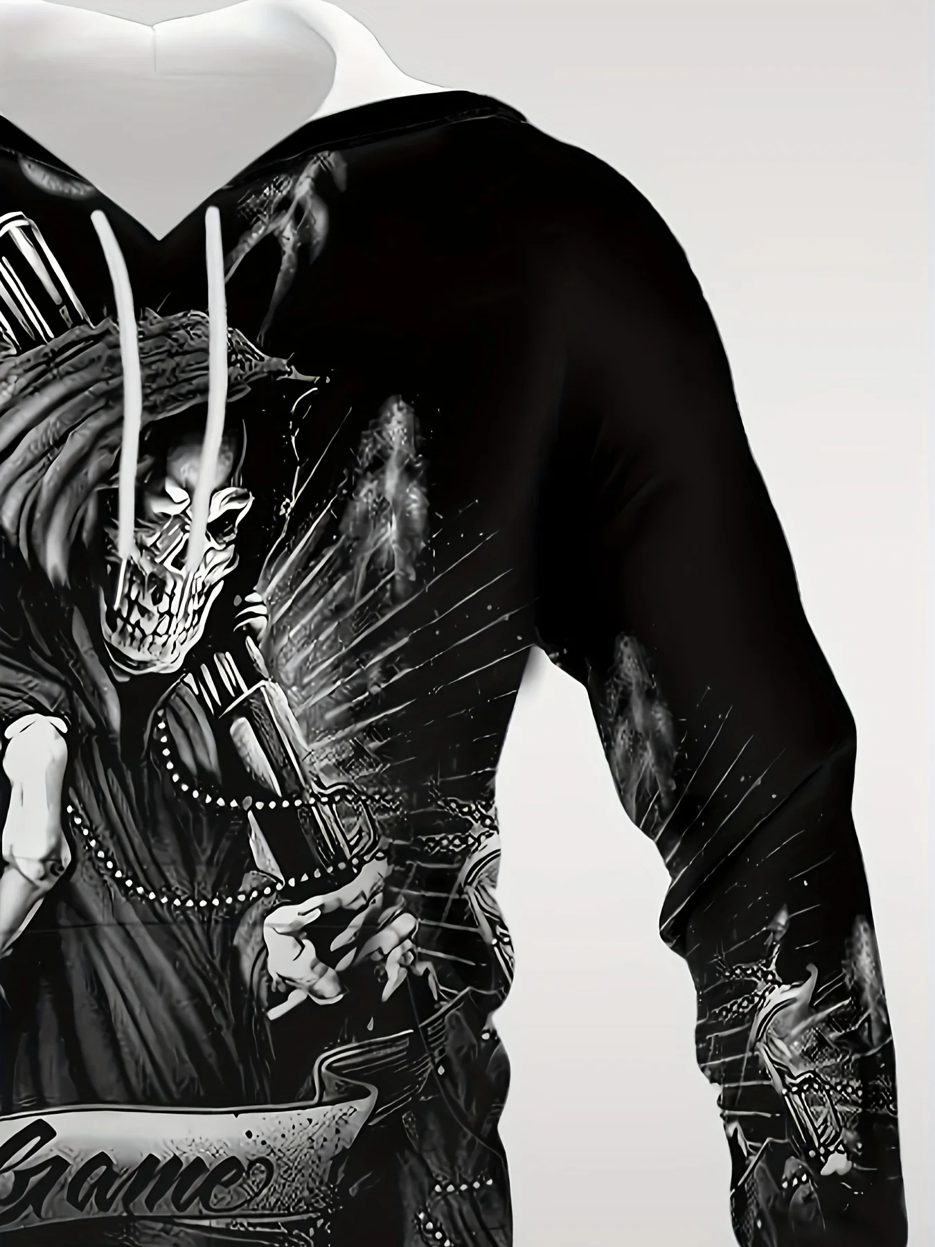 Men\'s Hoodies Halloween Horror Skull Sweatshirt Man Casual Long Sleeve Oversized Hoodie Fall Hip Hop Streetwear Men Clothing