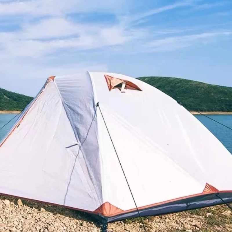 

Tent outdoor camping field double-layer thickened rainstorm-proof large space mountaineering travel three-season hilly tent