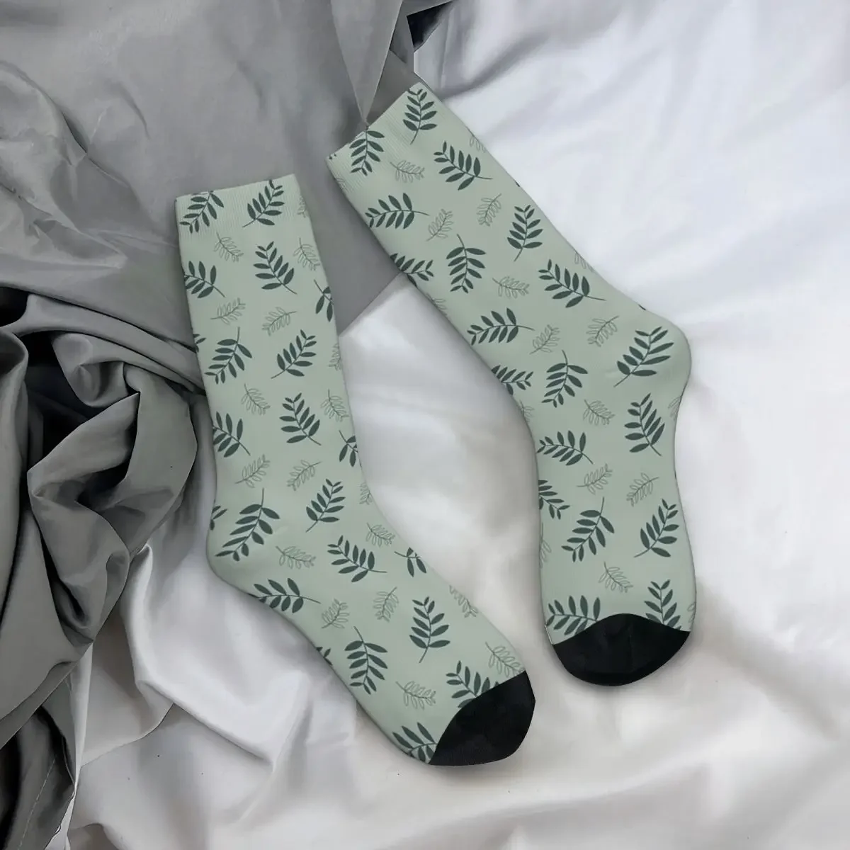 Farn in Salbei grünen Socken Harajuku hochwertige Strümpfe ganzjährig lange Socken Zubehör für Unisex-Geschenke