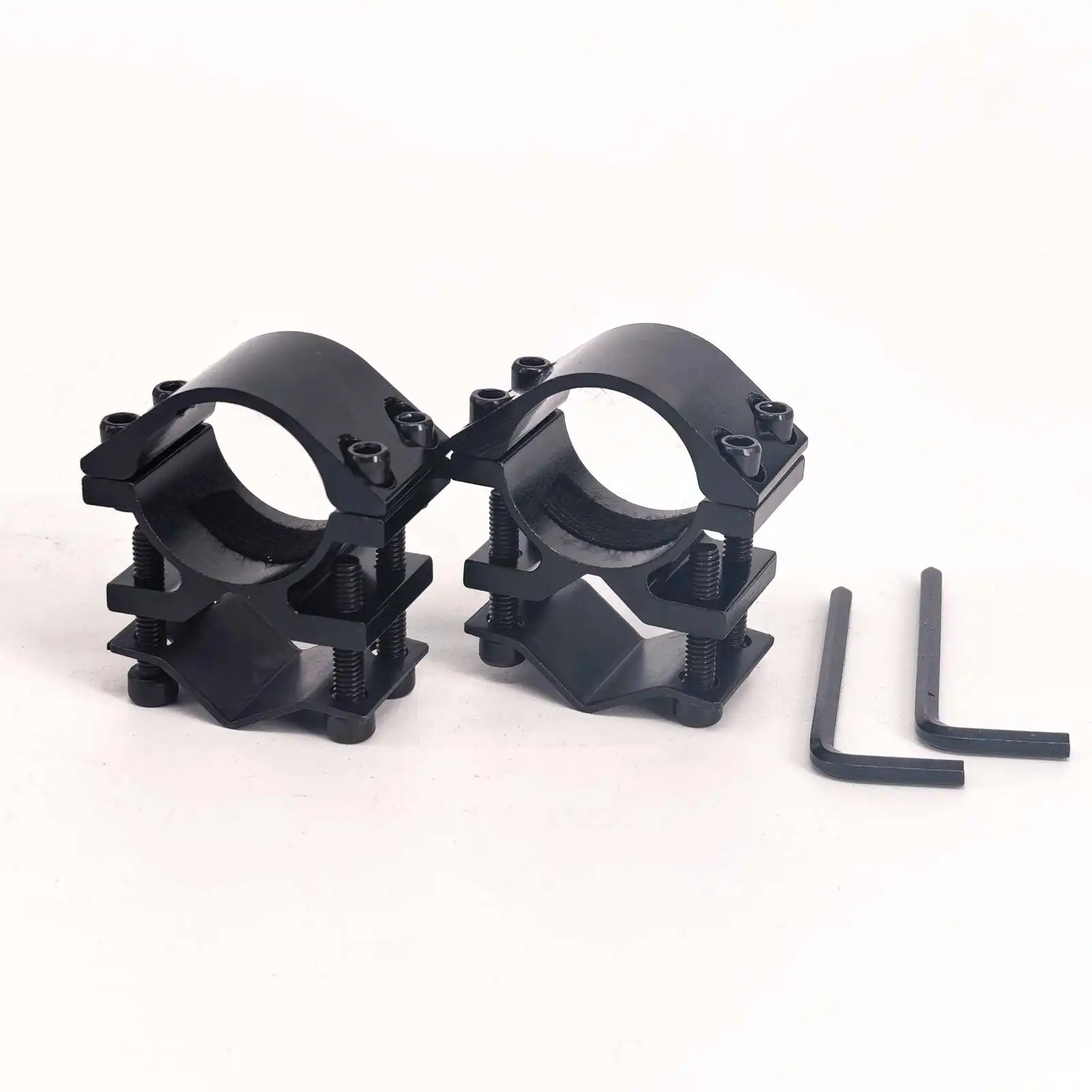 2pcs Mount 25mm Ring Holder Fit 9-23mm Barrel Flashlight Torch Laser Bracket Clamp