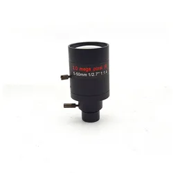 장거리 뷰 2메가픽셀 가변 초점 5-50mm M12 마운트 렌즈 1/2.7인치 보안 카메라용 수동 초점 및 줌