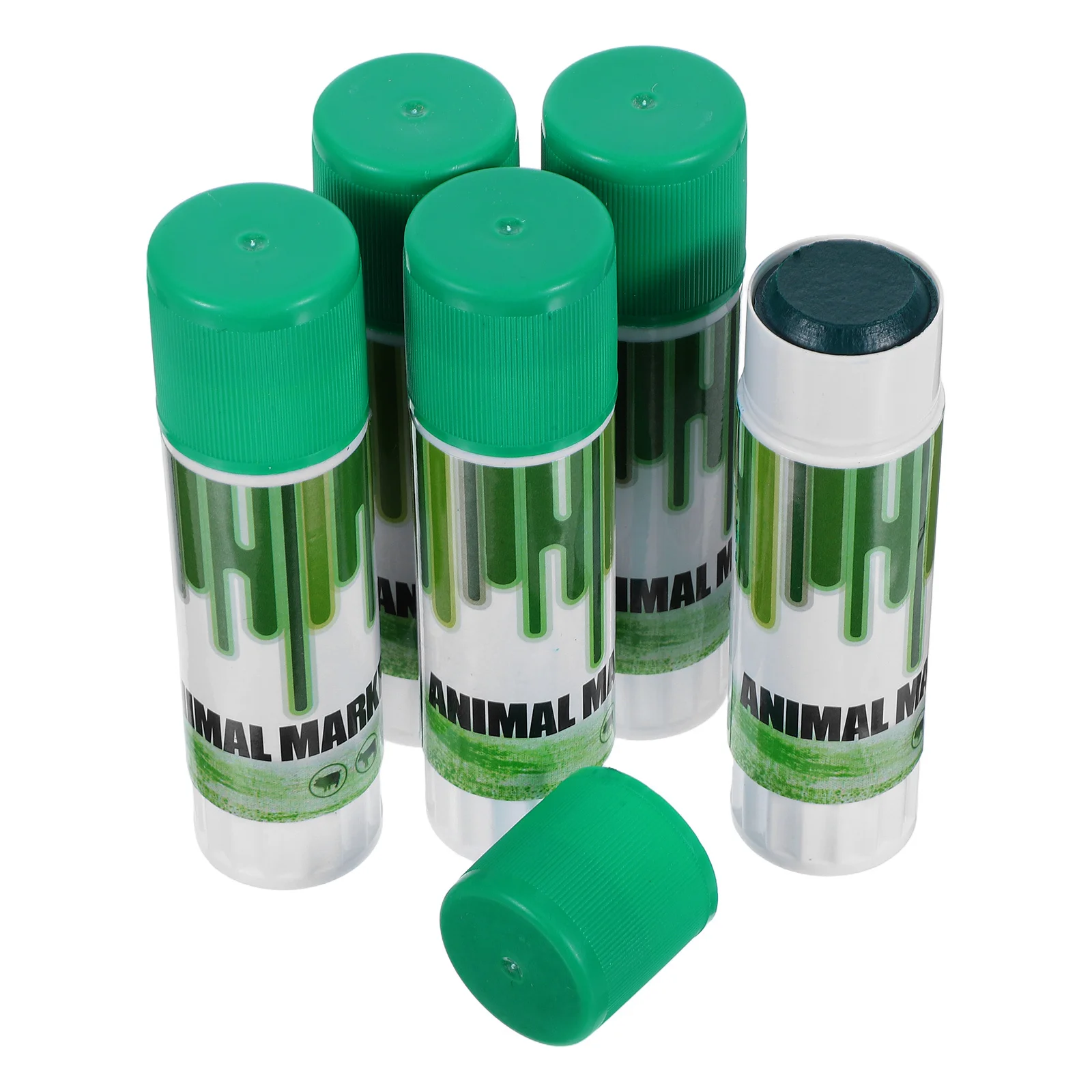 5 pçs gado marcação cor varas resistente à água torção design para vacas porcos cabras ovelhas fazenda identificação animal