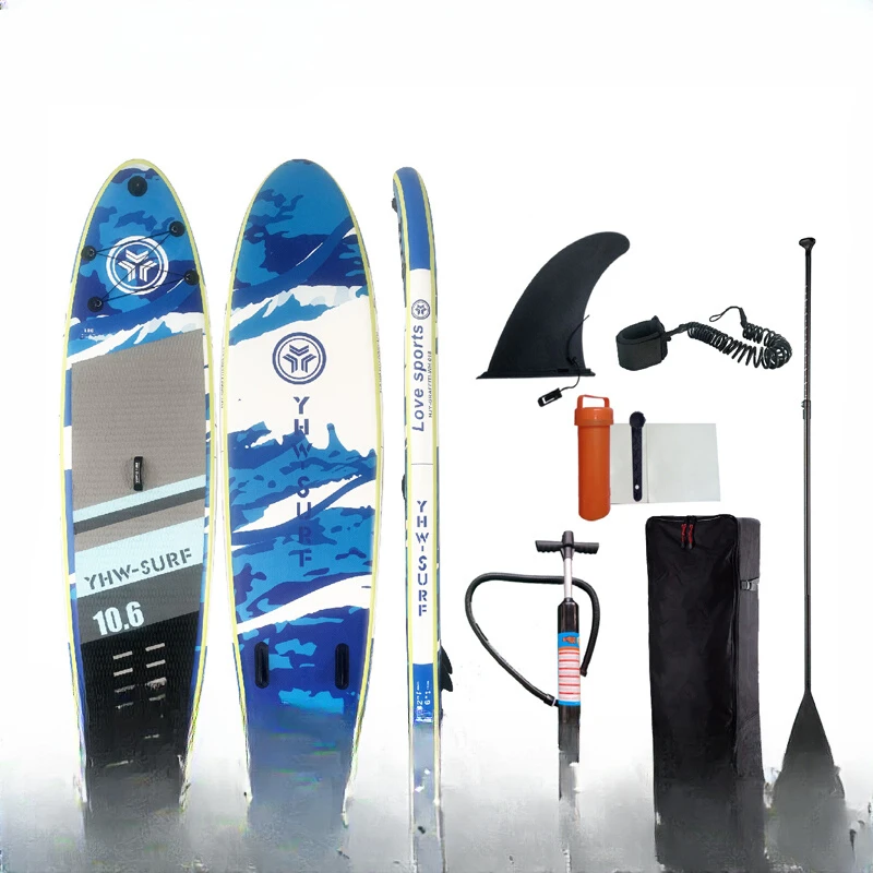 Outdoor surfboard, standing paddle board, competitive racing, water inflatable surfboard, capable of standing, rowing, swimming