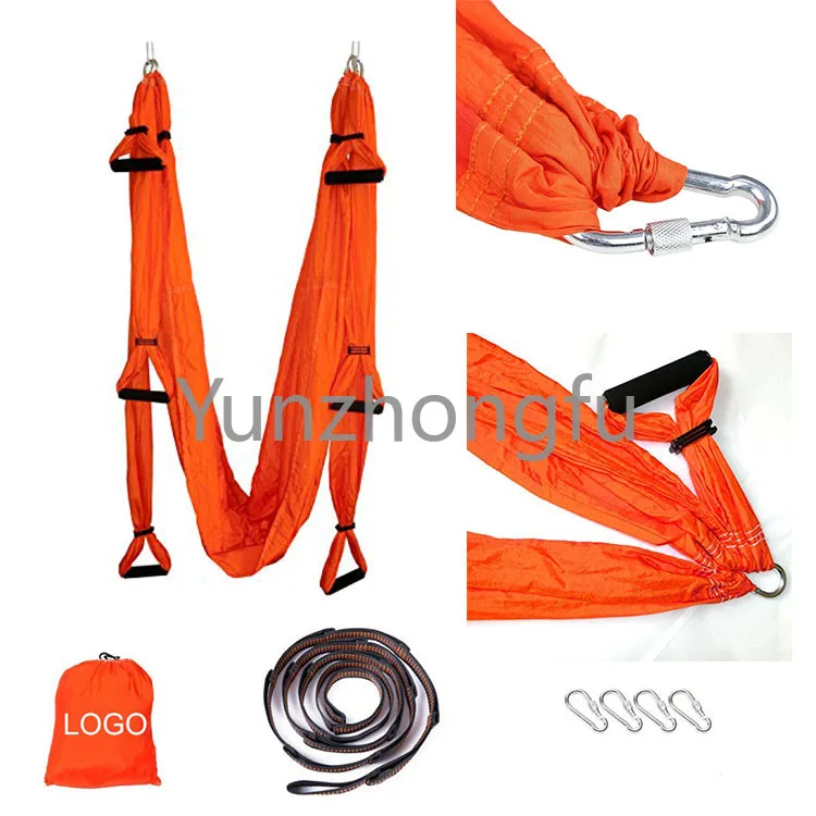 Ultralight Nylon Yoga Swing Aerial Yoga Hammock Foldable Portable Multifunctional Camping Hammock Outdoor Travelling Equipments