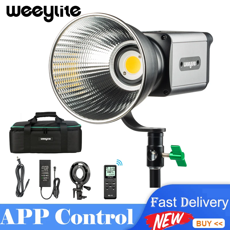 

Weeylite Ninja 300 80W LED Continuous Video Light Bowens Mount Remote Control For Photography Video Recording Lighting