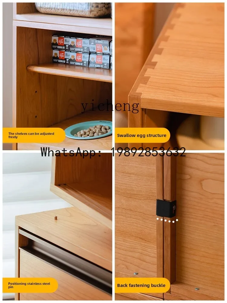 b19 Module Solid Wood Multi-Functional Cabinet TV Cabinet Storage Bay Window Cabinet Living Room Home Use