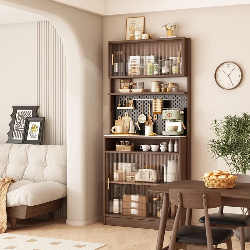 Cabinet Integrated Small Living Room Coffee Kitchen Ultra Thin Side Against Wall Storage Light