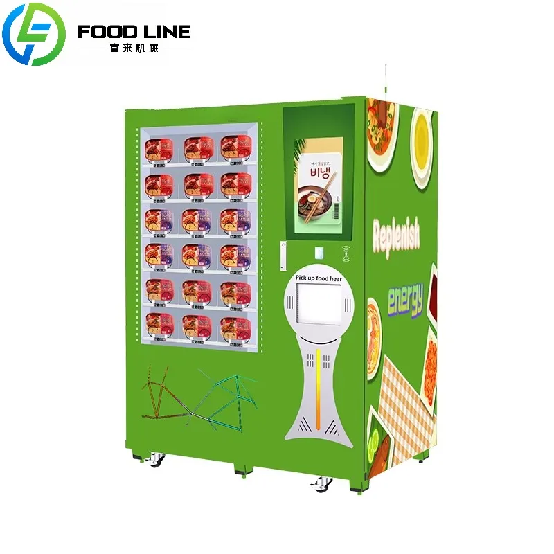 Customized Fully Automatic Hot Food Vendor For Burgers Sandwiches Commercial Self Service Meal Station With Multi Zone Warming