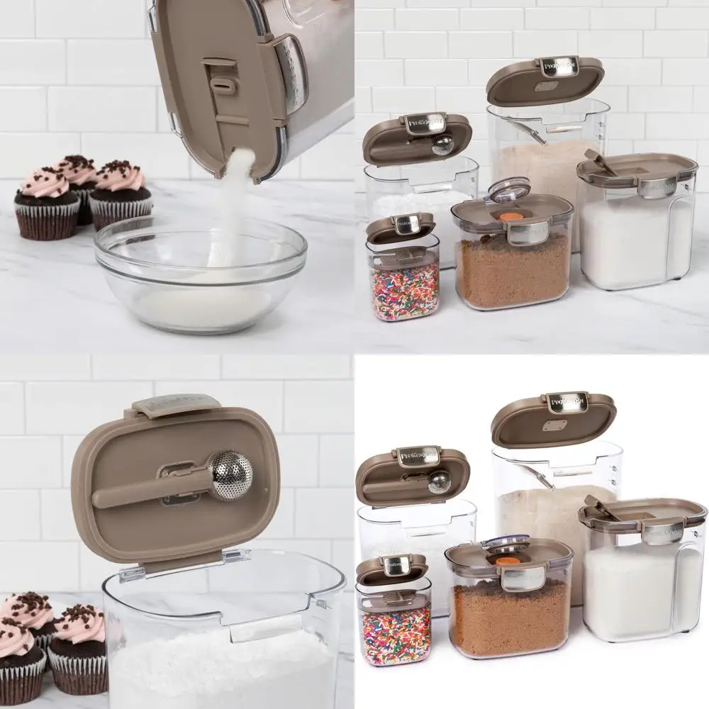 

9-Piece Clear Plastic Airtight Food Storage Set with Magnetic Accessories for Kitchen Organization