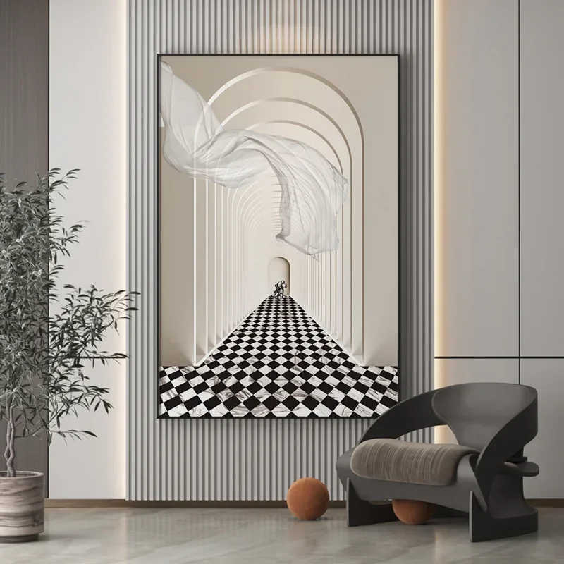 لوحة زخرفية معمارية فاخرة وخفيفة الوزن كبيرة الحجم ومدخل غرفة المعيشة ولوحة معلقة