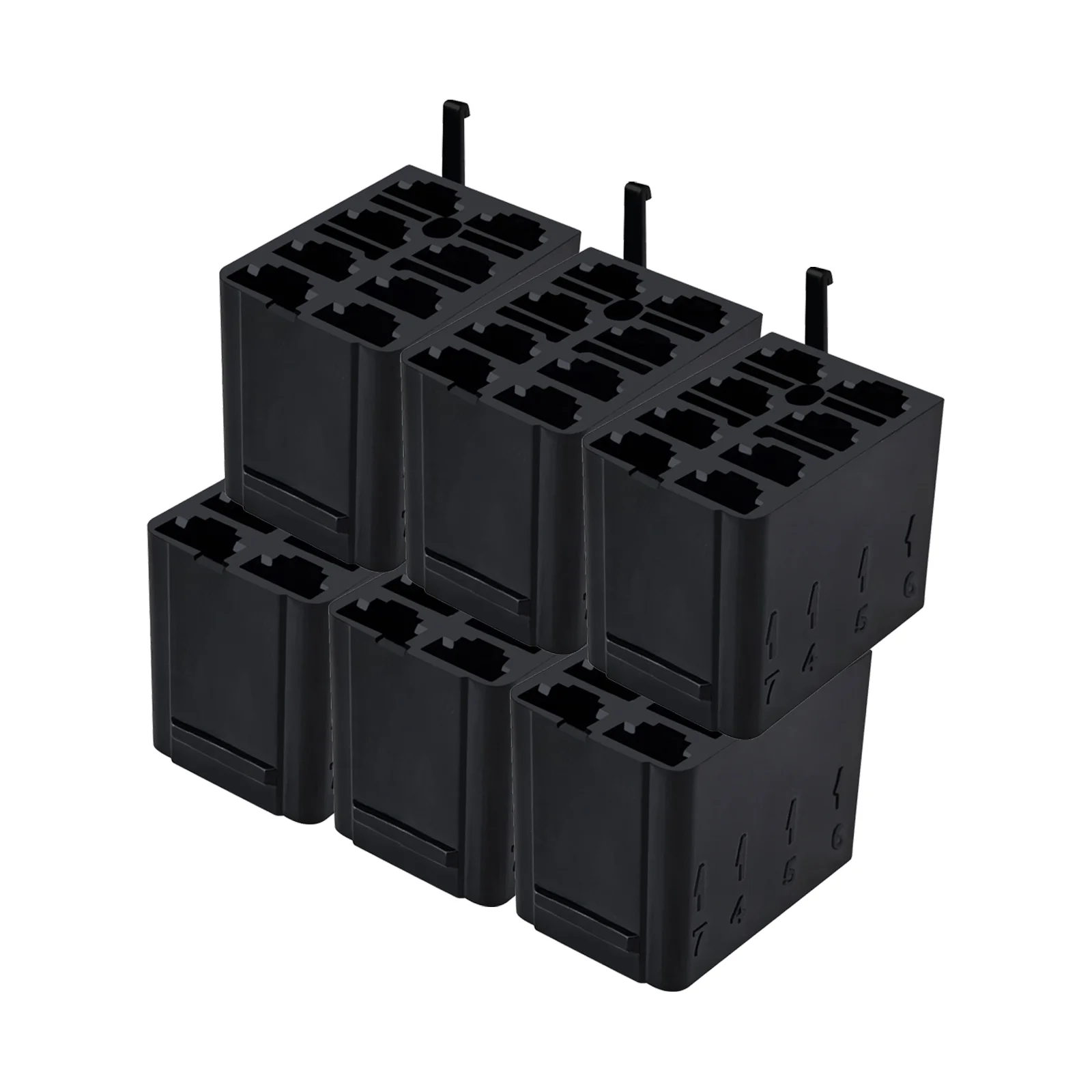 8-Pin Rocker Switch Plug Socket Black ABS Housing for 2-Pin to 7-Pin Carling Narva Switch Relay Connector & Wiring Harness