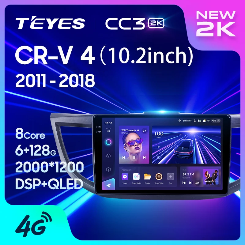 TEYES CC3 2K For Honda CRV CR-V 4 RM RE 2011 - 2018 Car Radio Multimedia Video Player Navigation stereo GPS Android 10 No 2din 2 din dvd