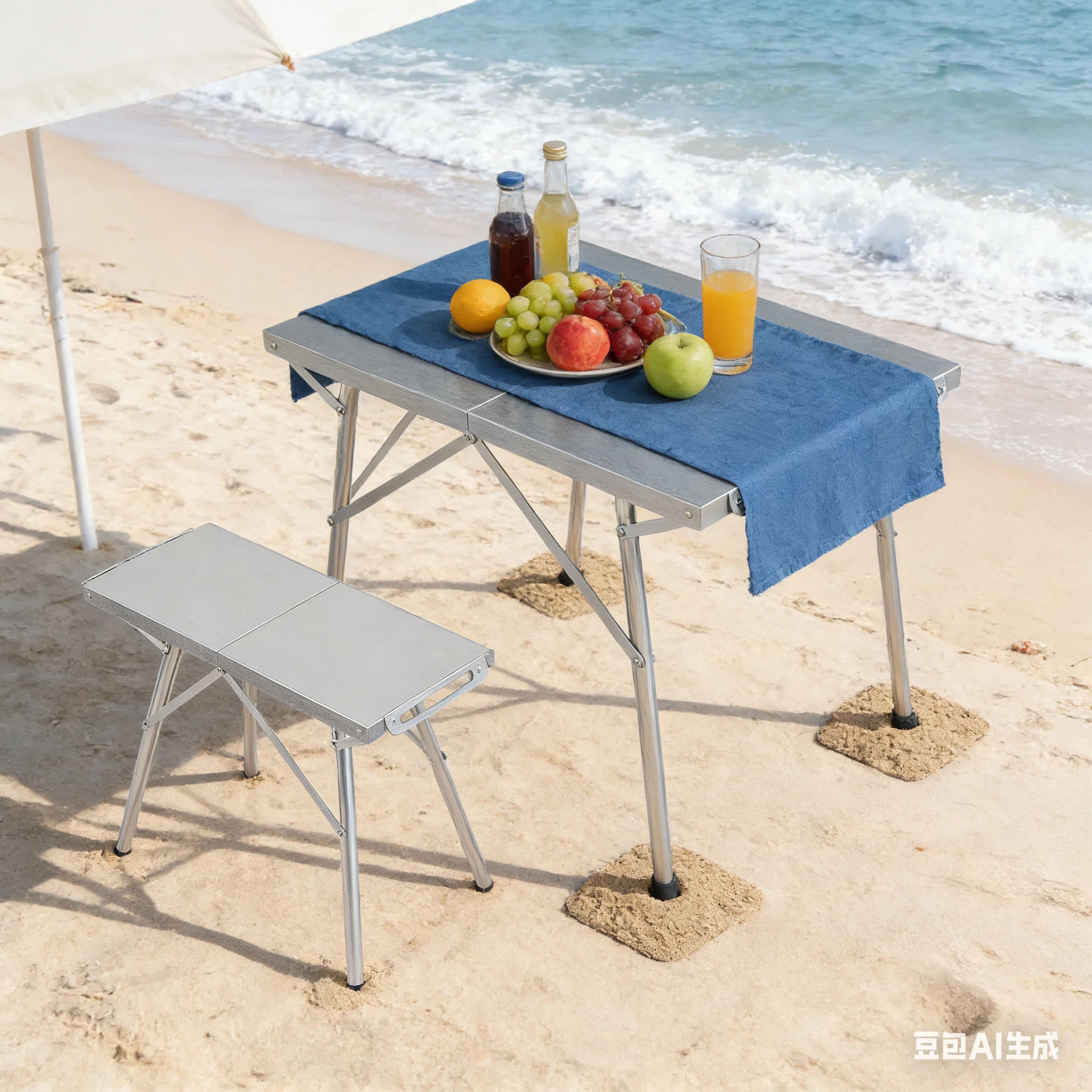 

Совершенно новый складной стол для кемпинга, портативный стол для пикника из нержавеющей стали, термостойкий стол для барбекю, устойчивый к царапинам