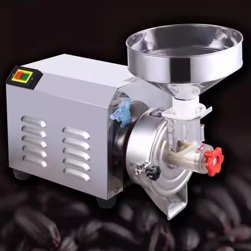 Машина для производства арахисовой кунжутной пасты, электрическая мясорубка из нержавеющей стали, машина для соевого молока, коммерческая мясорубка для горячего горшка, венчик