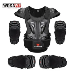 WOSAWE Motorrad Jacke Motocross Körper Rüstung Schutz Gears Jacken Protector Motorrad Knie Pad Sets Motocross Rüstung Wachen