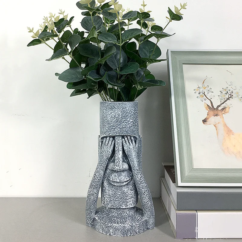 Resin Vase Human Abstract East - Home Decor Express ulasan dan harga