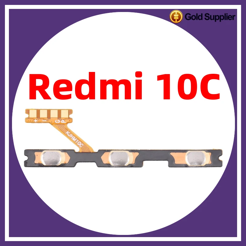 Untuk Xiaomi redmi 10C Power ON OFF Volume tombol kamera tombol pengganti kabel Flex