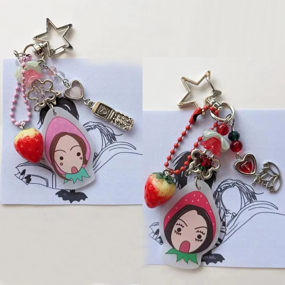 Handmade Nana and Hachi Keychains Y2K Jewelry Anime