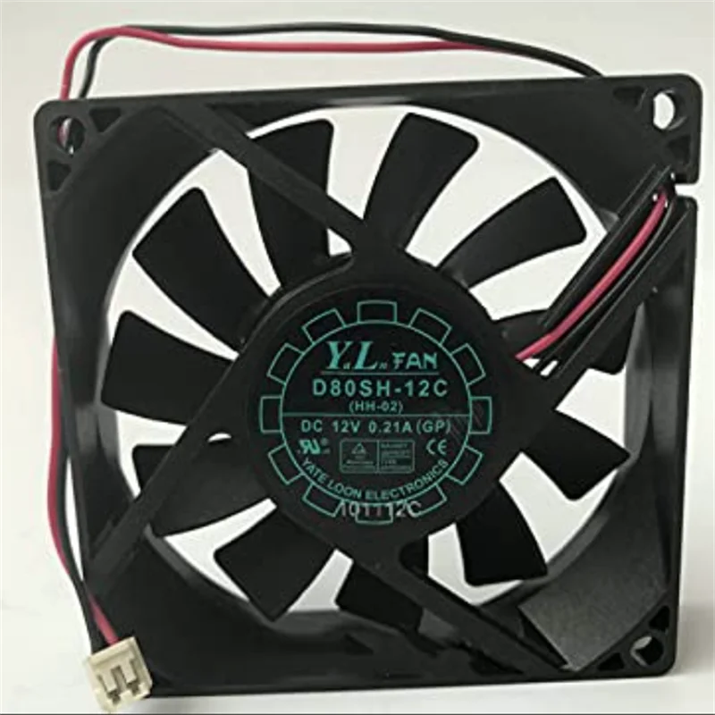 

1 шт. для D80SH-12C (HH-02) 0,21A (GP) DC12V 80*80*20 мм 2-проводной корпус/блок питания охлаждающий вентилятор