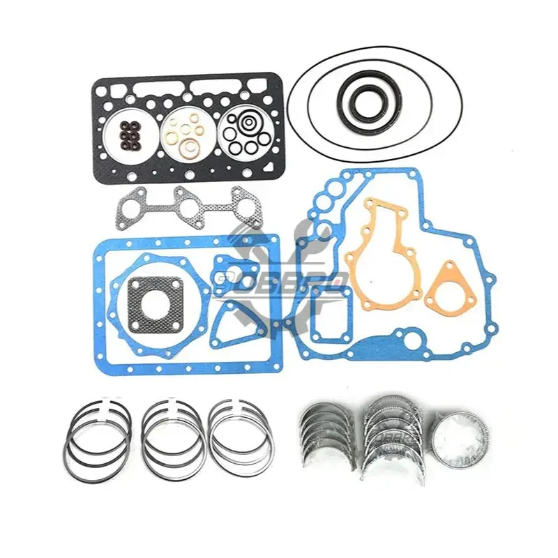 

D722 Complete Gasket Kit With Piston Ring 16853-21050 Mian Bearng 15861-23484 Rod Bearing Set 15861-22314 For Kubota