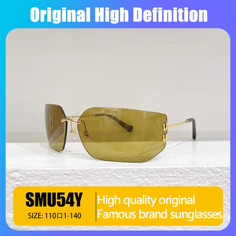 

2024 New Women HOT Fashion UV400 Lenses Sunglasses Brand Case Design Eyeglasses Mujer Rimless Frame Gafas Eyewear Oculos De Sol