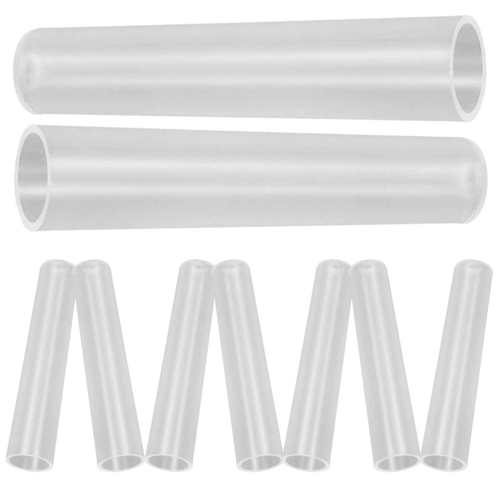 10pcs Cap Extender Clear Toppers Plastic Covers Tip Protector Student Plastic Pencil Cap Accessories Classroom Supplies