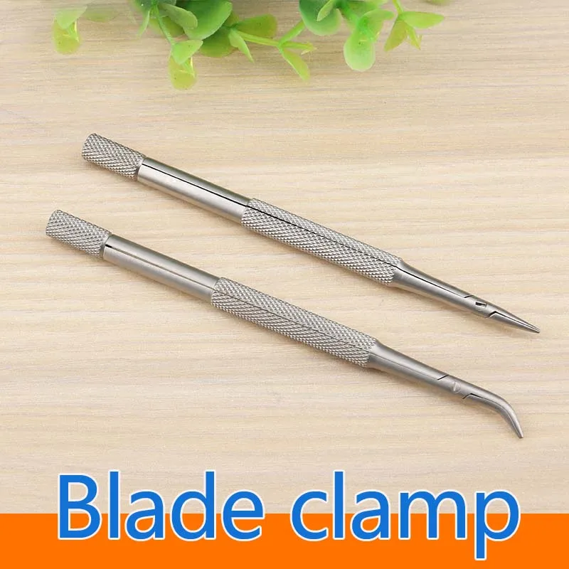 Ophthalmic Surgical Tools Fine Blade Holders Micro Titanium Alloy Stainless Steel Instruments 12cm Blade Clamp