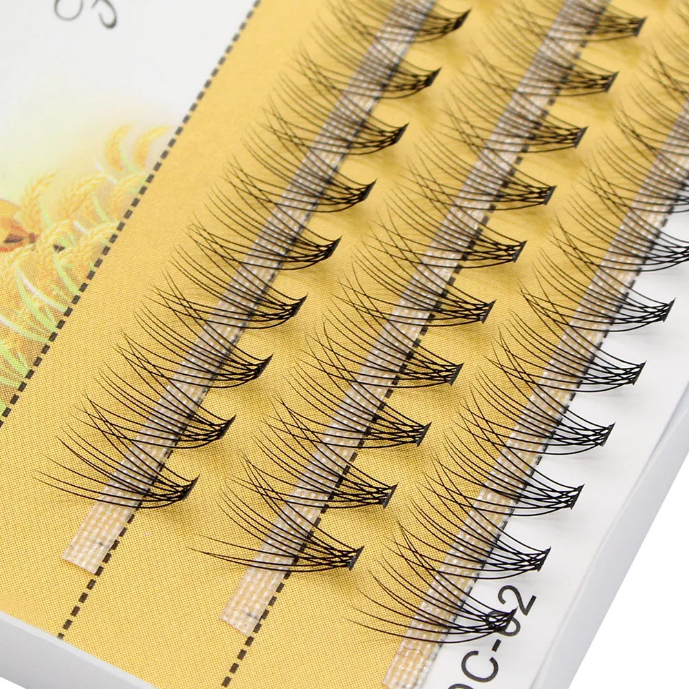 Professional 60pcs Natural Eyelash Extension Makeup Mink Individual Russian Volume Eyelashes Professional Fake Grafting Cilias