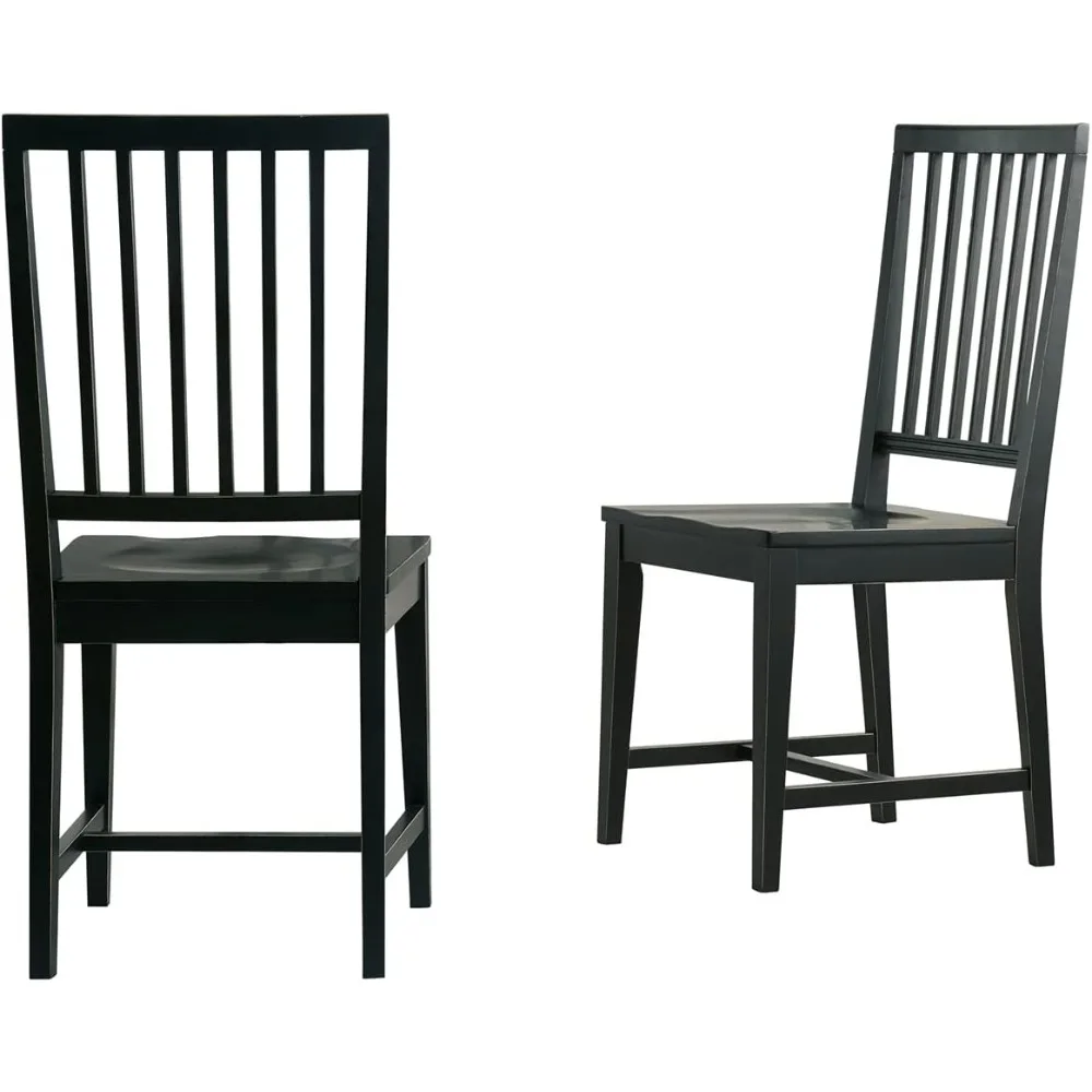 كراسي تناول الطعام الخشبية فيينا، طقم من 2، 17.50 بوصة. عرض × 21.60 بوصة. عمق × 38.50 بوصة. ح، سعة وزن 250 رطل، هيكل من الخشب المطاطي، د