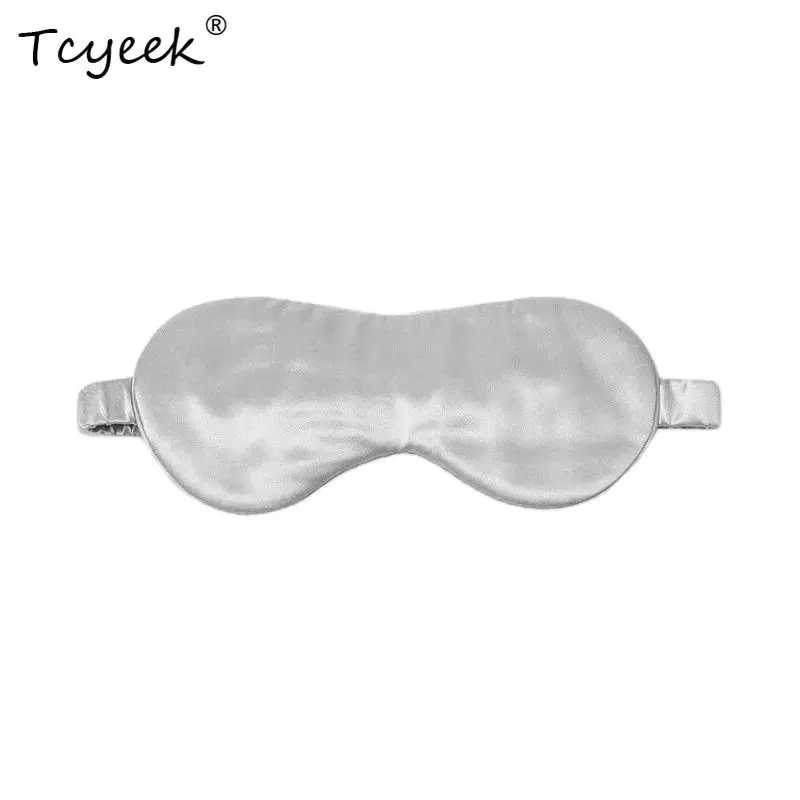 Tcyeek، قناع عين حريري حقيقي 22 مم 100%، سطح مشرق صلب للجنسين، قناع عين للنوم لحماية العين الليلية، صيف 2024 A46432QC