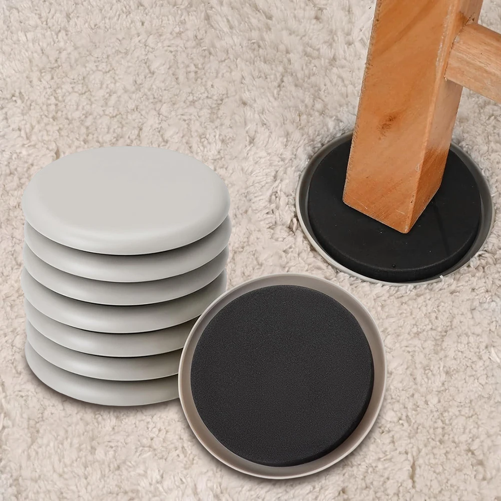 8Pcs Furniture Sliders Thickened Table Foot Mat Self-Adhesive Heavy Duty Furniture Movers for Carpet & Hardwood Floors