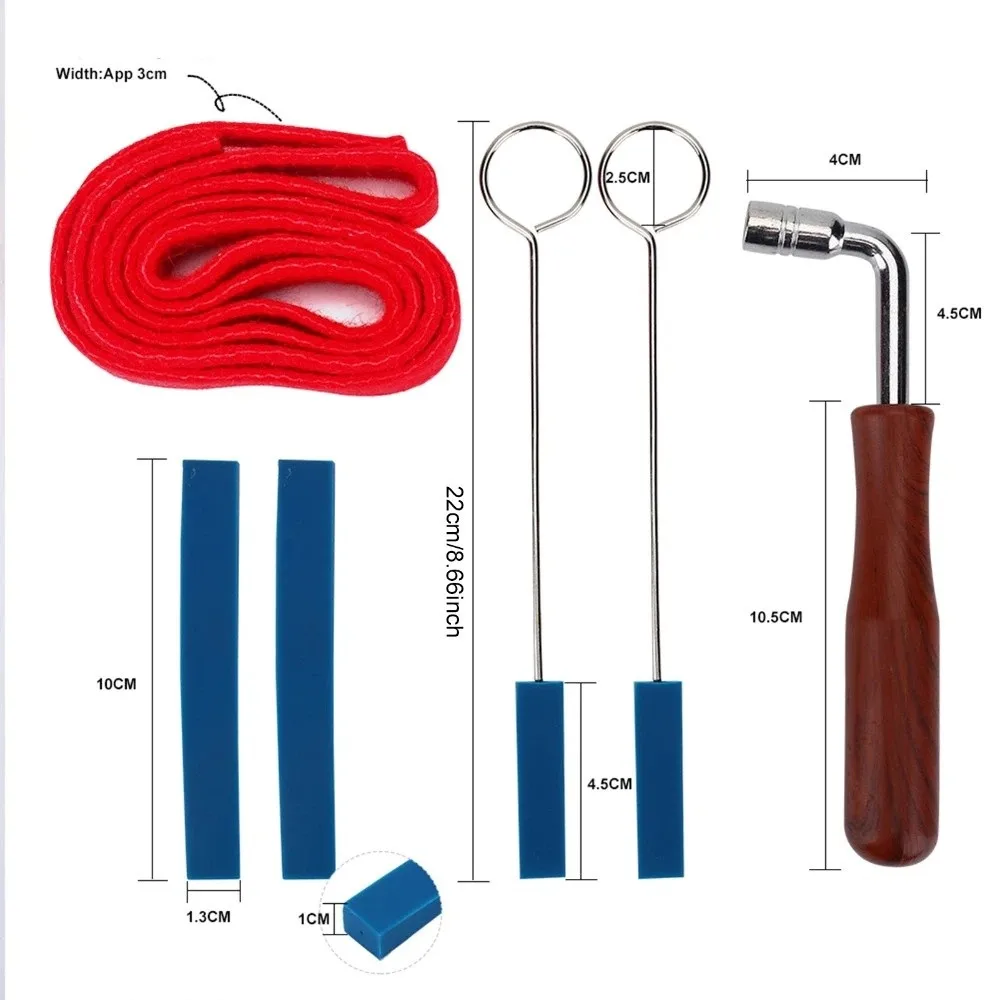 Kit de afinación de piano con llave y tiras caucho, metal y plástico - imagen 2