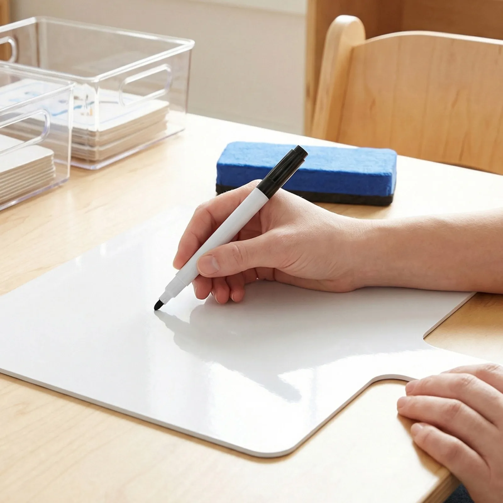 4 peças de placas de resposta para quadro branco apagável a seco, dupla face, para leilões, estudantes, sala de aula, jogos de votação