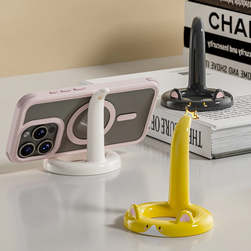 Creativo simpatico gattino supporto per telefono da tavolo cartone animato gatto pigro supporto accessori per telefoni cellulari tablet cellulare staffa universale