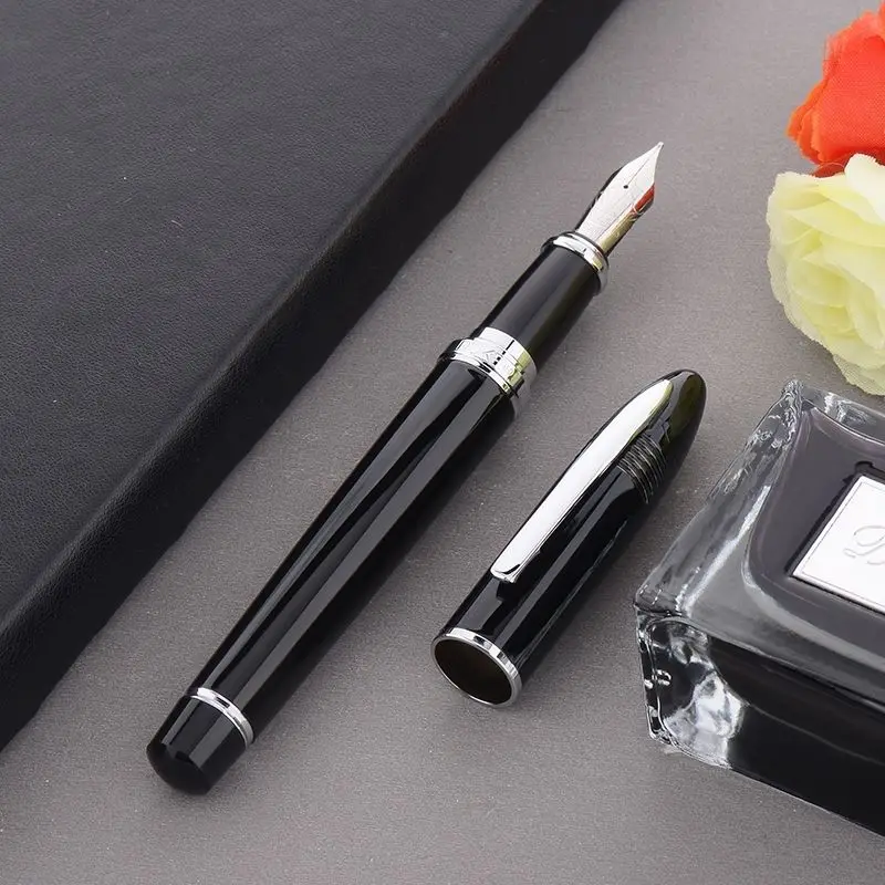 

Ручка-фонтан Duke Black Metal 2026: современный дизайн для профессионалов, стержень 0.5F, уникальная форма «Акула», плавное и эффективное письмо, сменный картридж