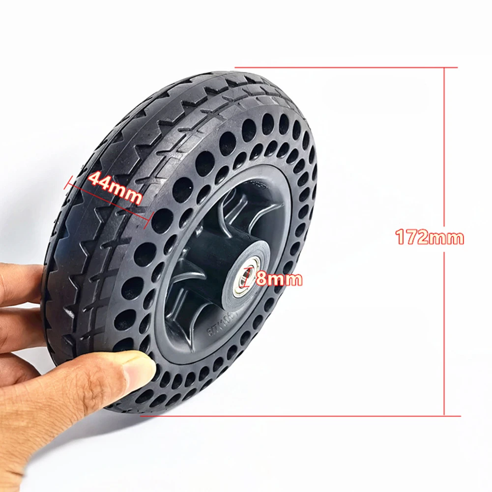 Solid Wheel 7 Inch with Tread Pattern for Enhanced Traction on For Wheelchairs Excellent Load Bearing Capacity