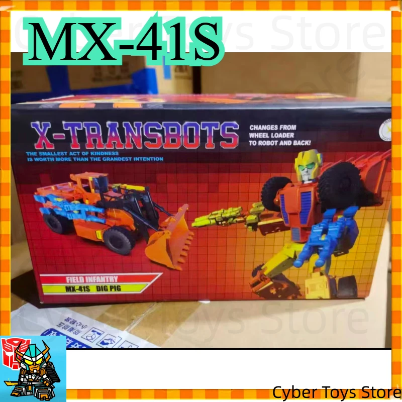 

[In Stock] Original X-Transbots Transforming Toy MX-41S DIG PIG FIELD INFANTRY Scrapper Anime Figure Collectible Gift