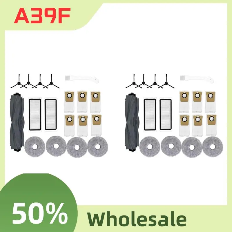 

A39F Top 2Set Accessories Kit For Dreame L20 Ultra/L30 Ultra Vacuum Cleaner Main Side Brush Hepa Filter Mop Cloth Dust Bags Part