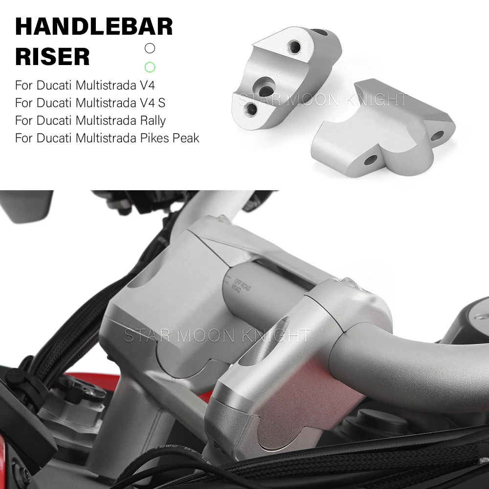 

For Ducati Multistrada V4 V 4 Multistrada V4 S Motorcycle Handlebar Risers Clamp Extension Adapter Handle bar Increaser