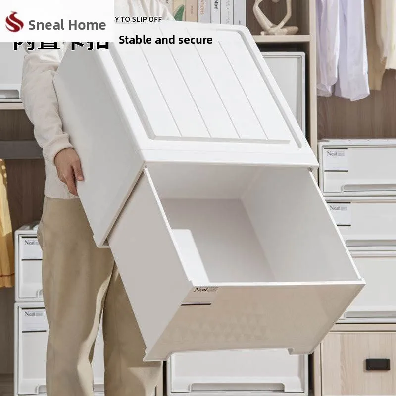 

Transparent Plastic Clothes Storage Box Der Sle Home Use Wardrobe Organizer Children's Storage Cabinet e ape