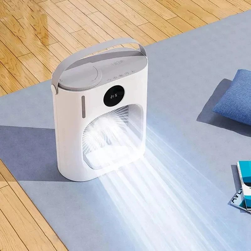 

New 2023 Portable USB Colorful Light Air Conditioner 900ml Air Cooler Water Cooling Spray Fan Desktop Humidification Air Fan