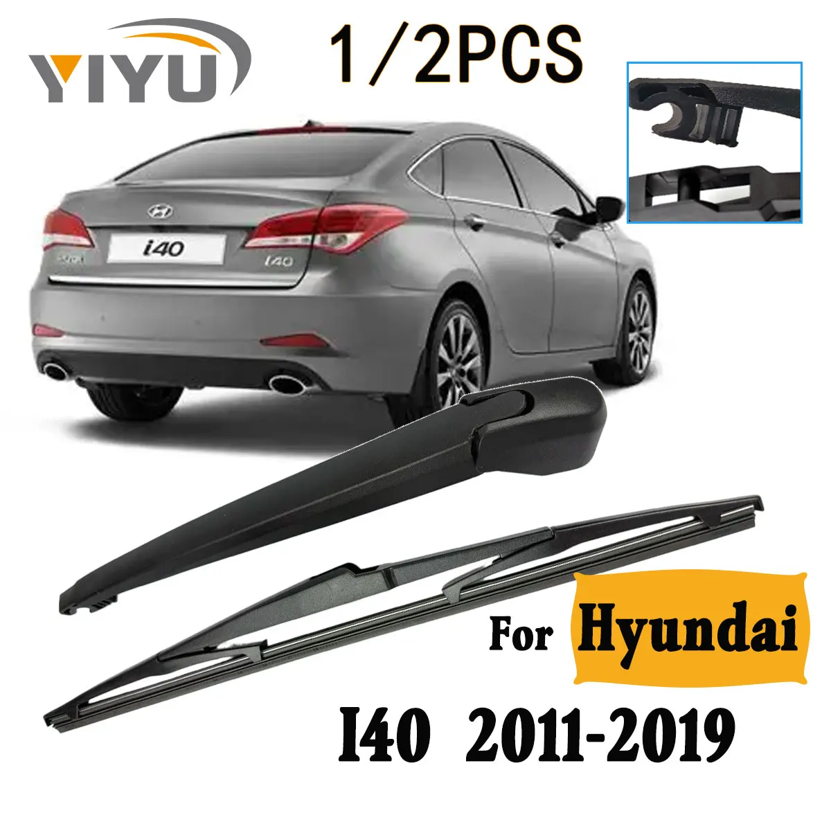 

1/2 шт., щетка заднего стеклоочистителя, рычаг стеклоочистителя, лобовое стекло, чистая задняя дверь, окно, автомобильная щетка от дождя для Hyundai I40 2011-2019