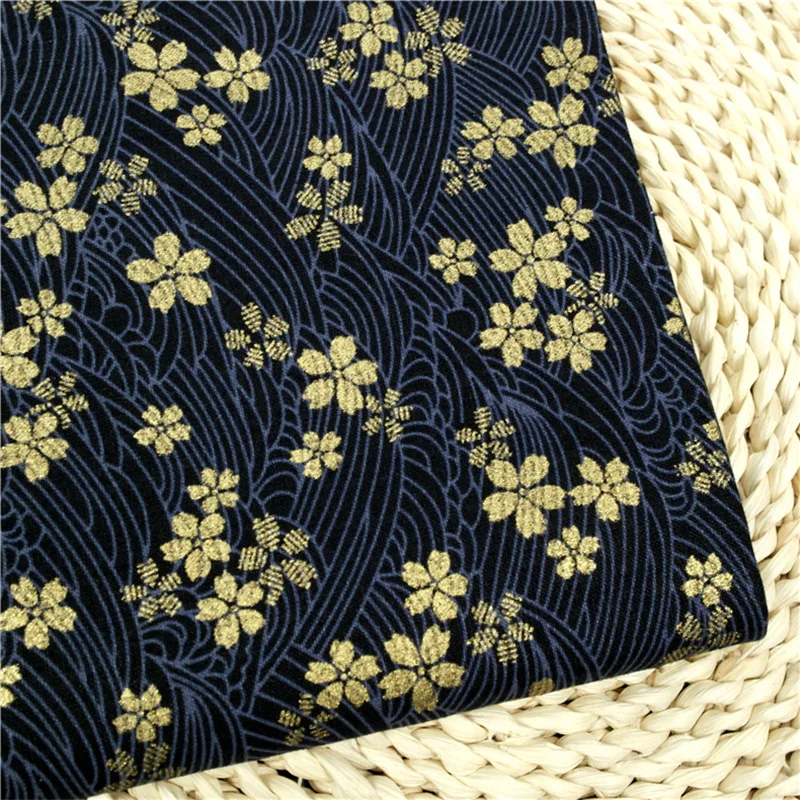 Japan Style Retro Printing Fabric DIY Handmade Clothing Materials Breathable Cotton Fabrics Needlework Sewing Accessories Decor