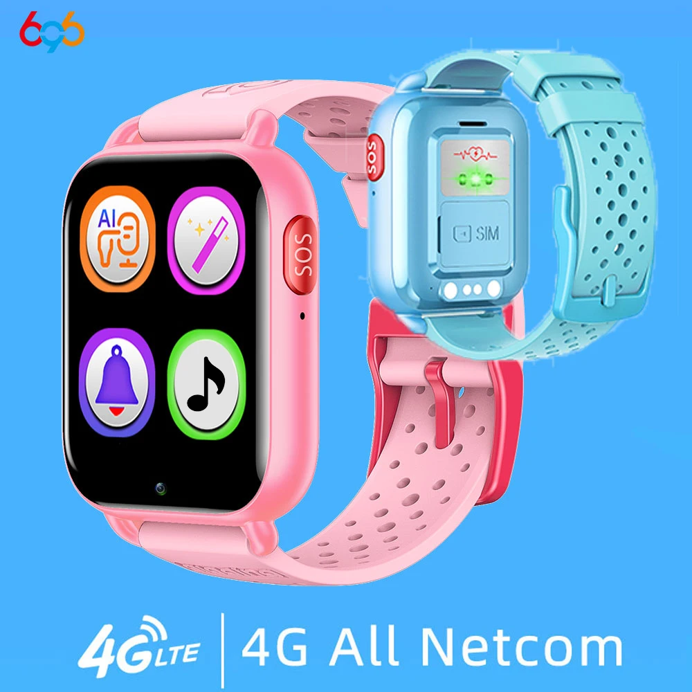 

696 New 1.83" For Boys Girls Video Call 4G Kids Smart Watch Waterproof WiFi GPS Camera Phone Children Smartwatch Clock Gifts