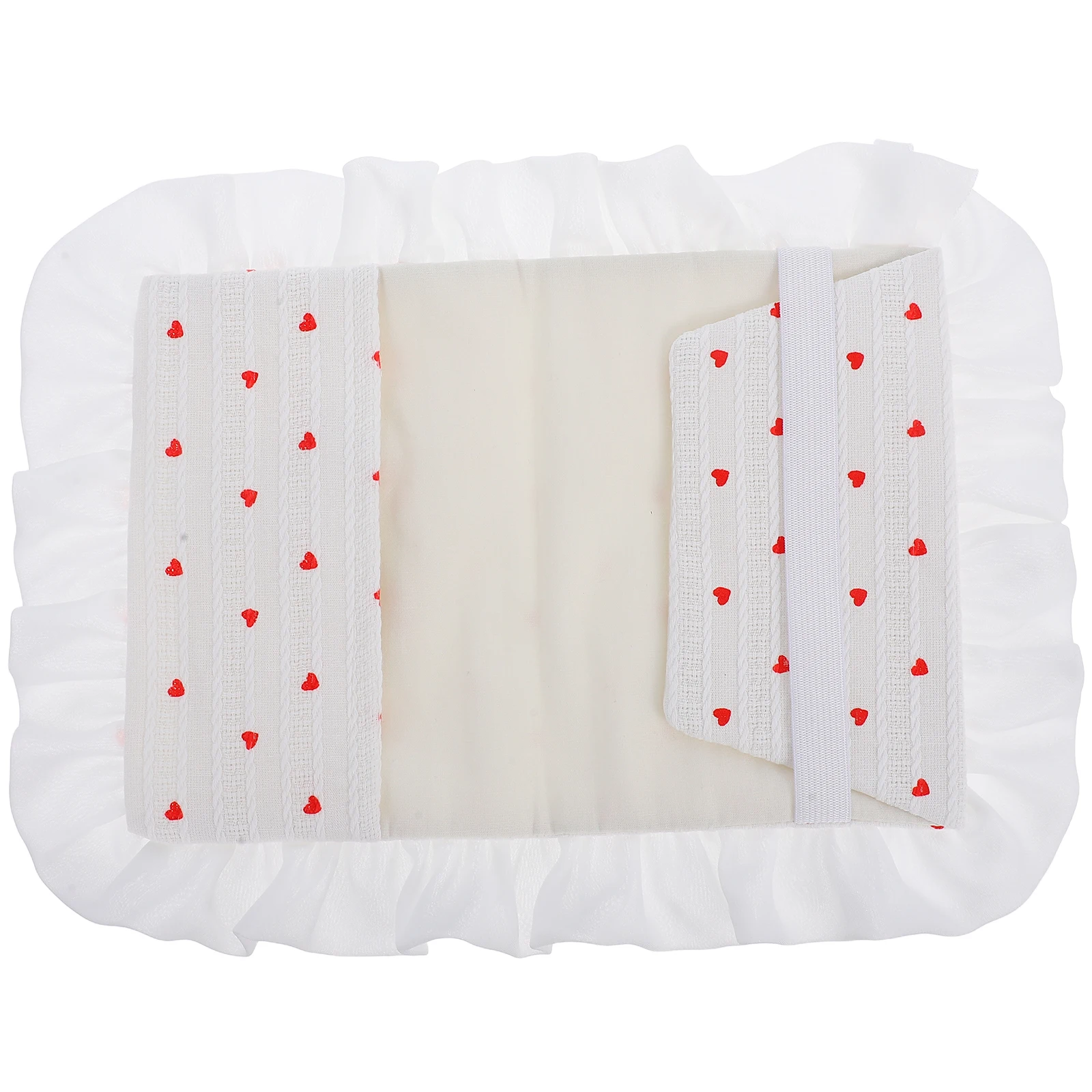 

Reusable Fabric Book Cover Bowknot Heart Pattern Soft Protector Sleeve for Notebooks Planners Book Cover