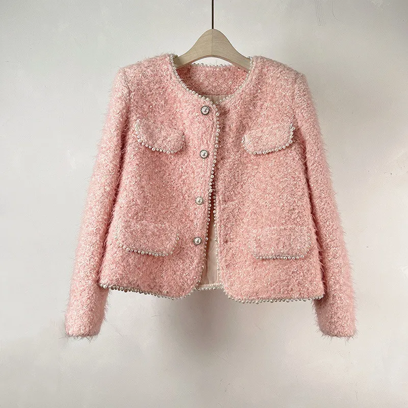 

2023 Spring Autumn New Fragrant Coat Women's Tweed Chic Elegant Vintage Outwear Tops Chaquetas Mujer Veste Femme Jackets