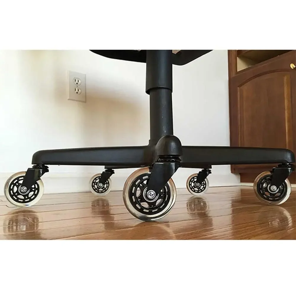 Office Chair Caster Wheels  2.5 inch Swivel Plate PU Caster Wheels Replacement Part for Furniture Home Hardware with Lock Brake